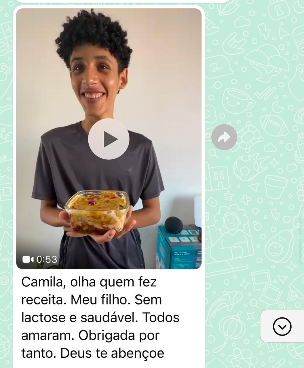 Depoimento de cliente em vídeo ou print